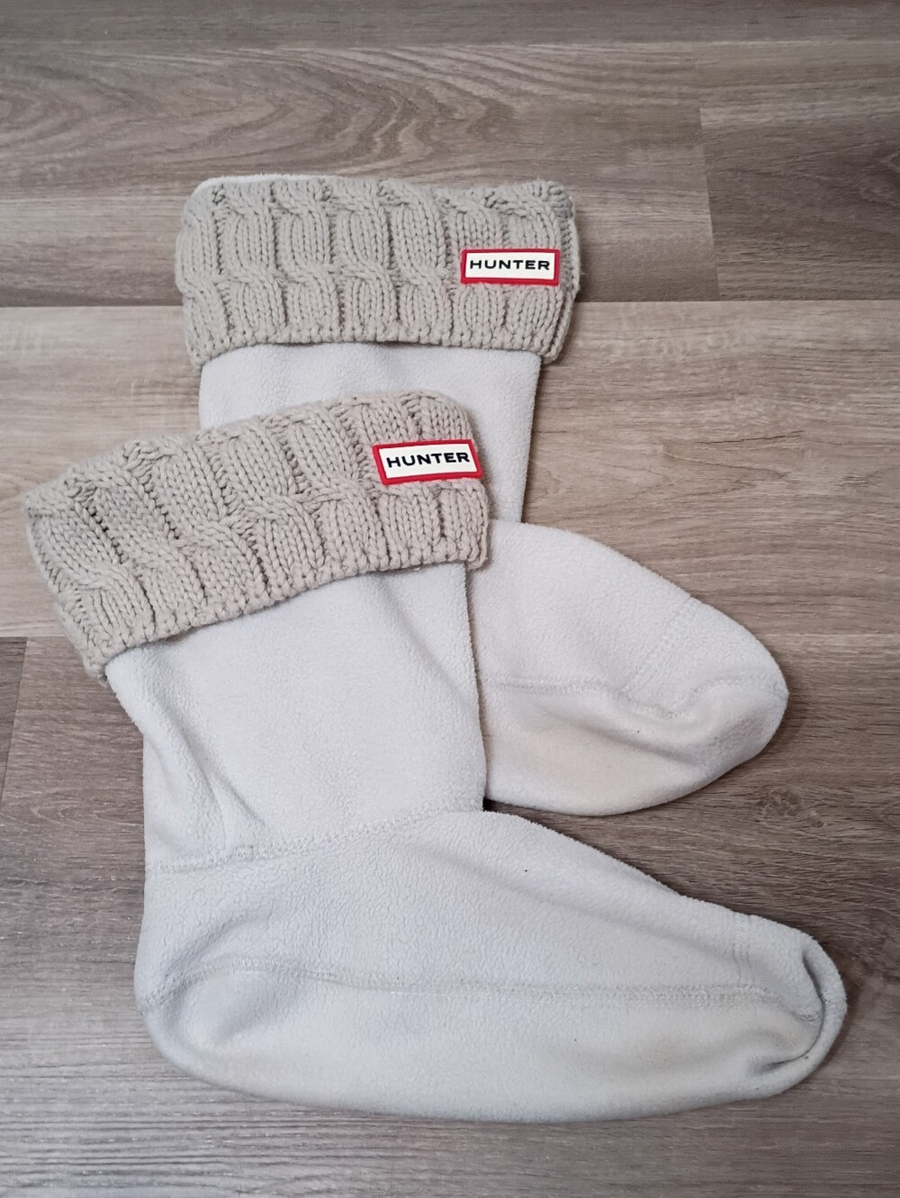 Hunter Womens Classic Casual Grey Knit Fleece Rain Boot‎ Liner Socks Size L 8-10